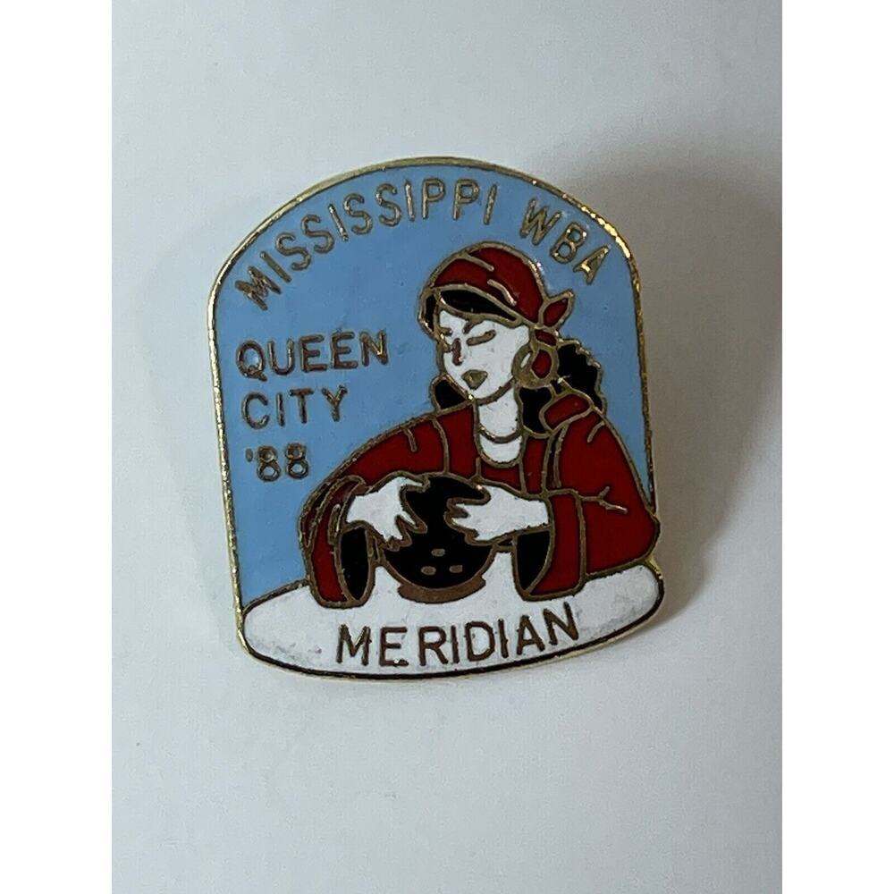 Mississippi WBA Queen City '88 Lapel Pin Women's Bowling Association